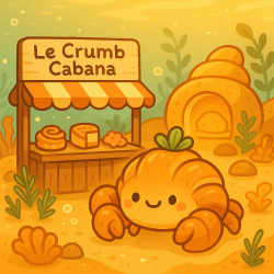 Clawrence the Crab Croissant Amigurumi Plush – Pâtisserie Pier Snackimal