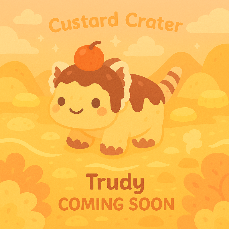 Trudy the Pudding Dilophosaurus Amigurumi Plush – Festive Treatosaurs Holiday Collectible